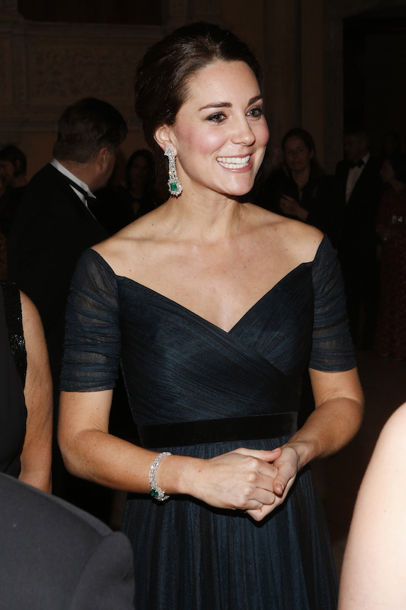 Kate Middleton off shoulder black dress
