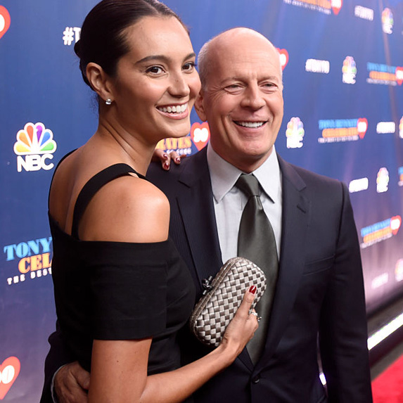 Bruce Willis and Emma Heming at a red carpet event