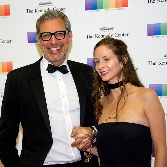Jeff Goldblum and Emilie Livingston at a red carpet event