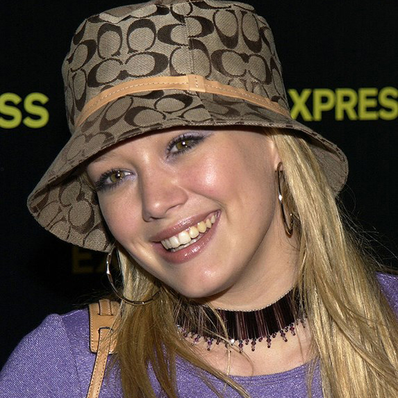 Hilary Duff in 2002 with original teeth