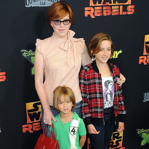 Molly Ringwald, son Roman and daughter Mathilda