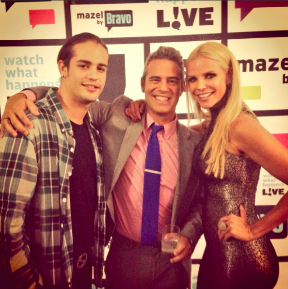 Peter poses with andy cohen and alexia