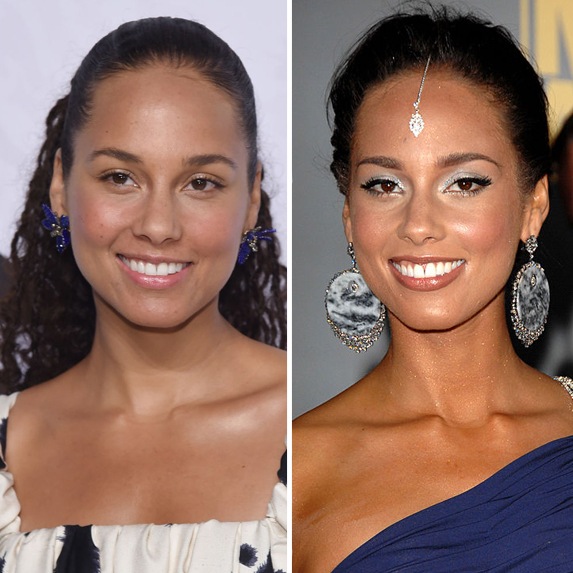 Alicia Keys before and after