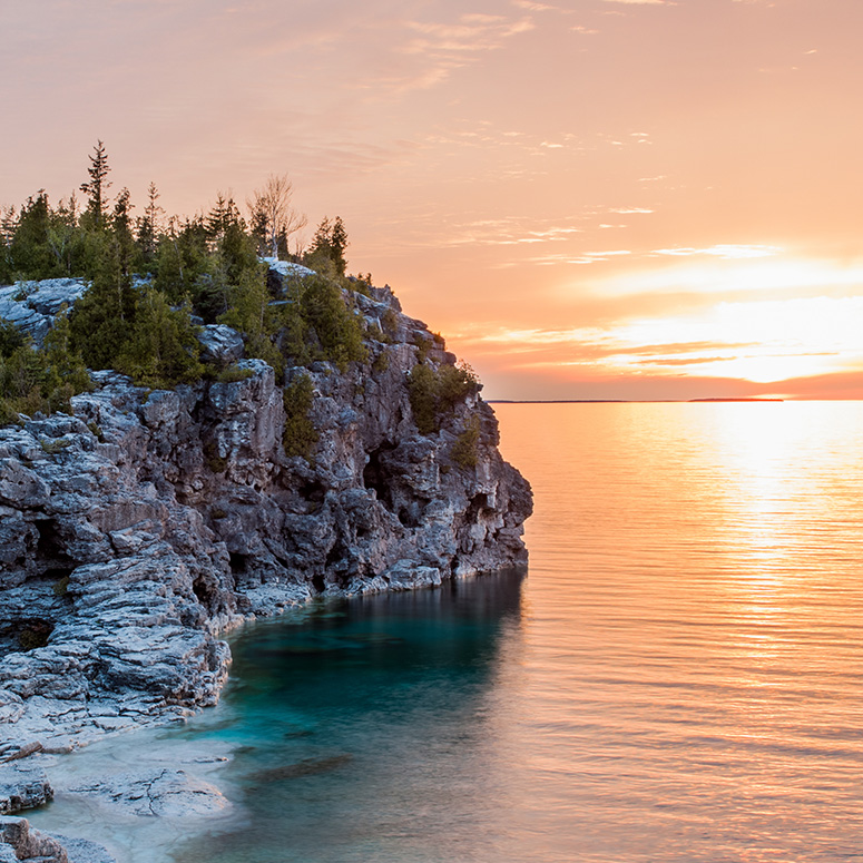 Bruce Peninsula, Ontario during sunset