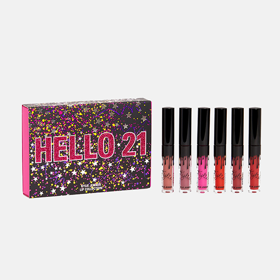makeup gifts for teens: Kylie Cosmetics Hello 21 Mini Lip Set