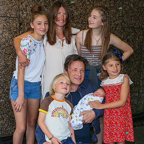 Jamie Oliver, wife Jools and their five children