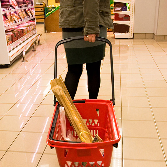 Woman grocery shopping