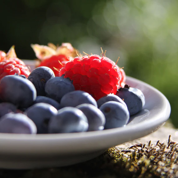 plate of berries