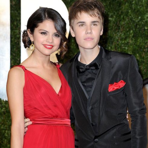 Selena Gomez and Justin Bieber in eveningwear
