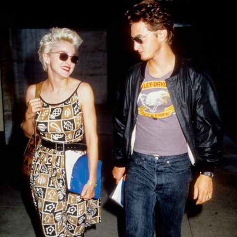 1985: Sean Penn and Madonna mid-stride