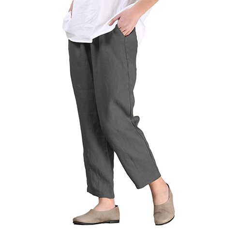 Grey linen pants