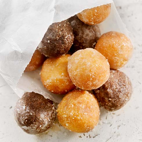 Assorted small round donut holes
