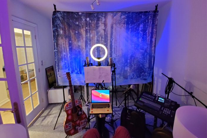 Virtual at-home studio for sound therapy
