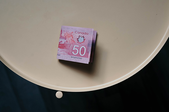 $50 bill on a table