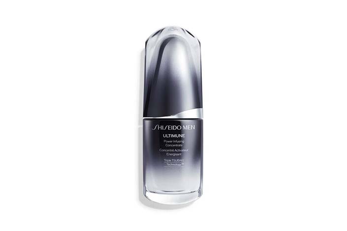 a black bottle of a hydrating face serum for men
