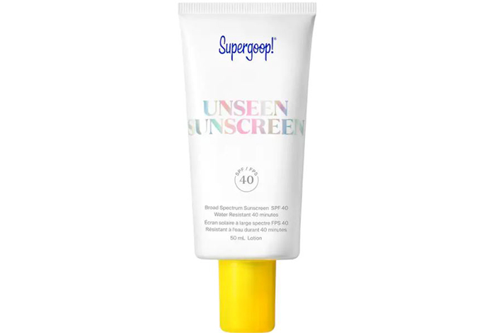 a tall white tube of sunscreen