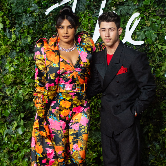 Nick Jonas and Priyanka Chopra at the Fashion Awards