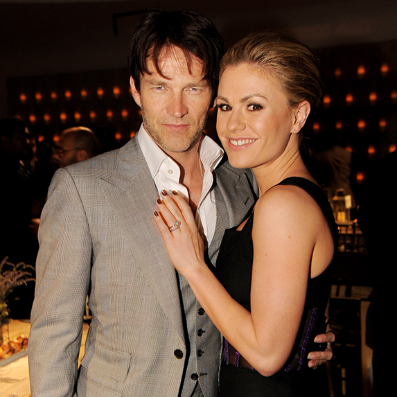 Stephen Moyer and Anna Paquin at an event