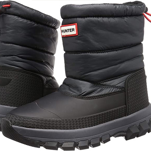 Black snowy Hunter winter boots