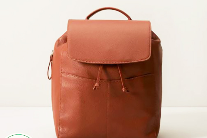 a minimalist brown backpack