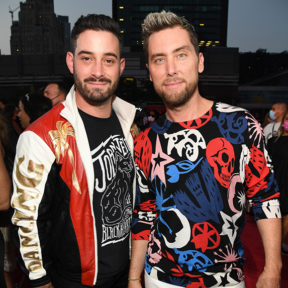 Michael Turchin and Lance Bass at a Hollywood event