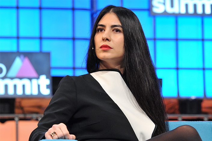 Shahrzad Rafati, Founder and CEO of BroadbandTV Corp. on stage talking about TV in a digital age during the second day of the 2015 Web Summit on November 4, 2015 in Dublin, Ireland. 