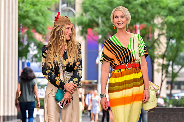 Sarah Jessica Parker and Cynthia Nixon in a scene from 'And Just Like That...'