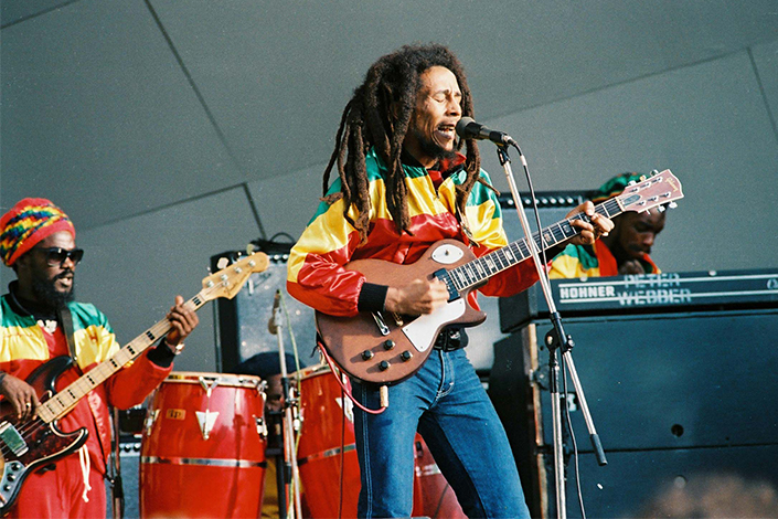 Bob Marley and the Wailers performing live