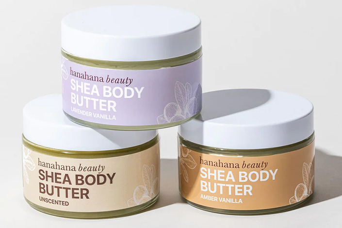 Three Hanahana shea body butter products