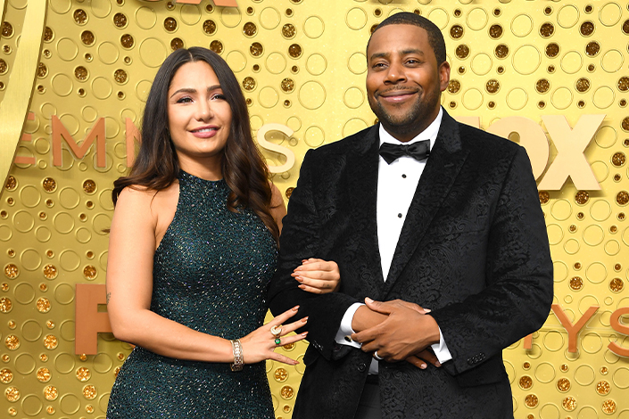 Kenan Thompson and his wife at the Emmys
