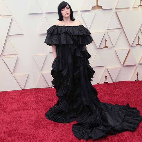 Billie Eilish at 2022 Oscars red carpet