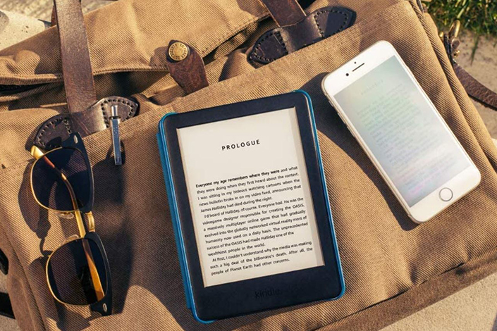 Kindle (with a built-in front light), Amazon