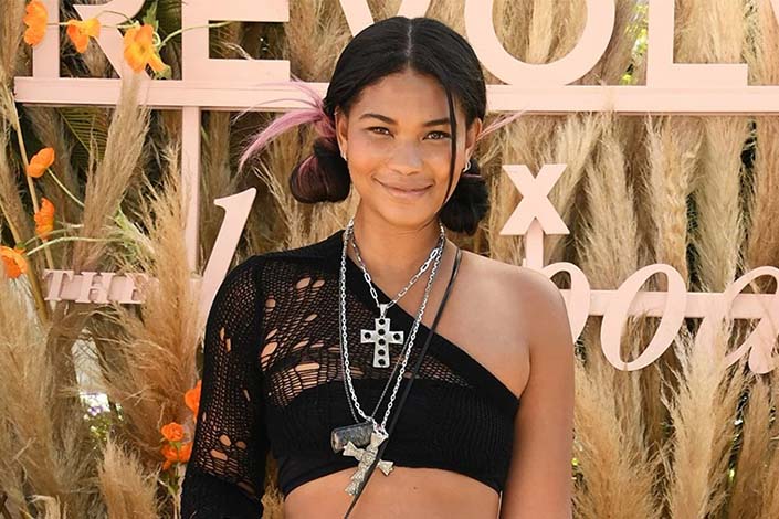 Chanel Iman at the Revolve party