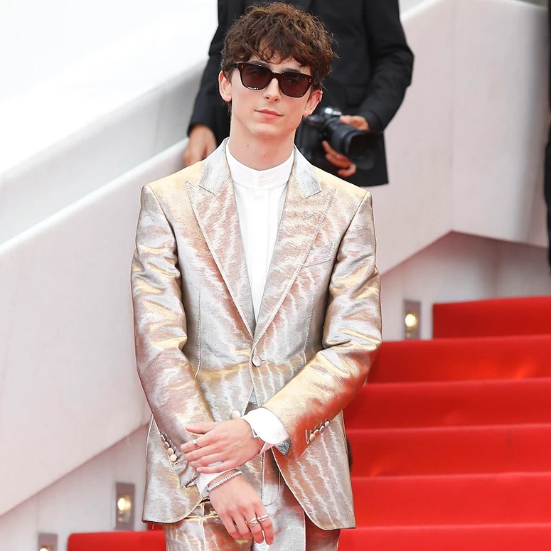 Timothee Chalamet arrives at the premiere of 'The French Dispatch' during the 74th Cannes Film Festival held at the Palais des Festivals in Cannes, France.
