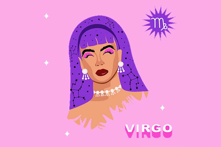 Illustration representing the Virgo sign of the zodiac.