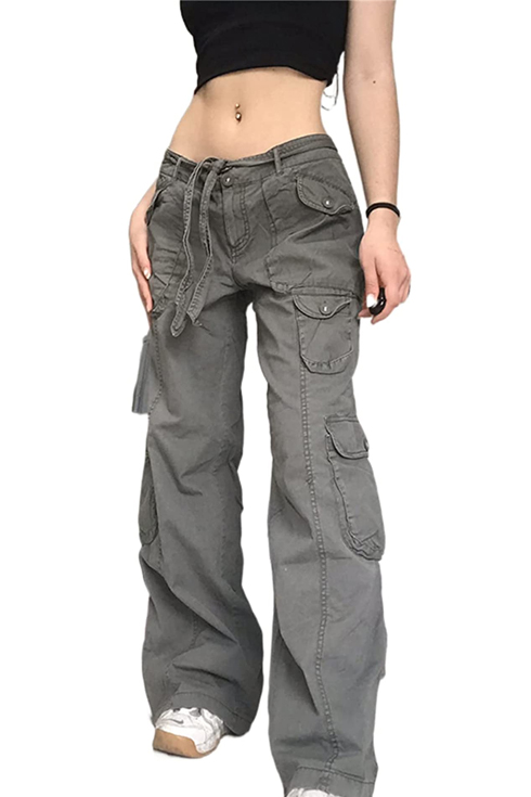 Olive grey cargo pants
