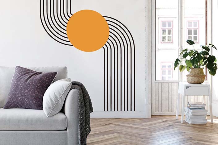 Abstract wall decal