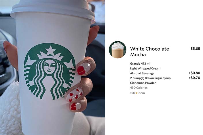 Order Starbucks White Chocolate Mocha