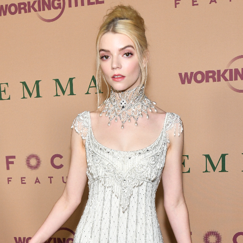 Anya Taylor-Joy walks the red carpet for the Emma film premier in a vintage Bob Mackie wedding gown