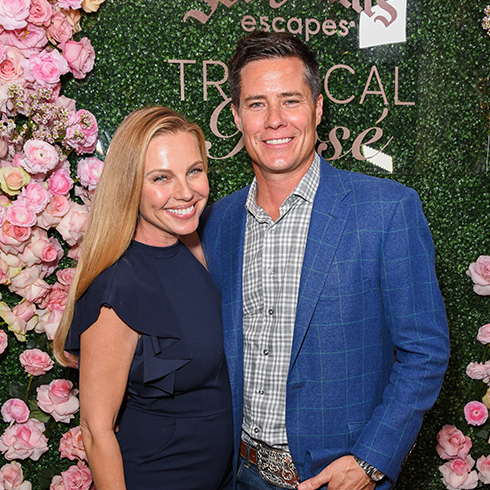 Ivana Firestone and Andrew Firestone attend Chris Harrison's Seagram's Tropical Rosè launch party on March 11, 2020