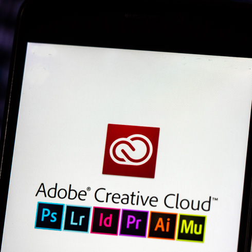Adobe logos on a phone