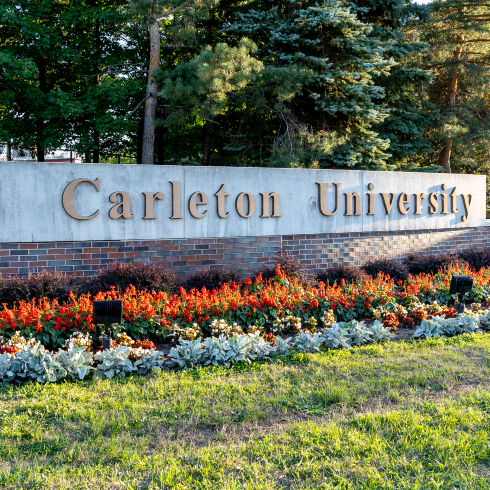 Carleton University sign