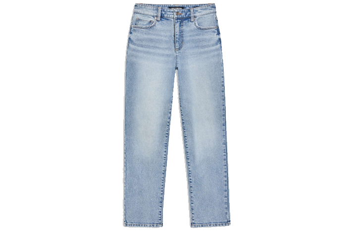 Straight-leg blue jeans