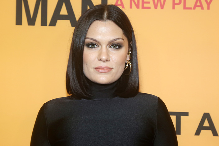 Jessie J in a black outfit