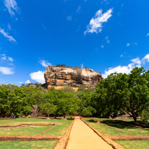 The ancient rock fortress in Sigiriya, Sri Lanka