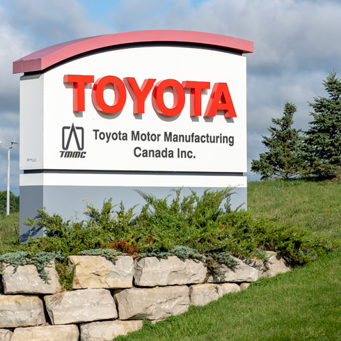 Toyota Motor Manufacturing Canada Inc. sign