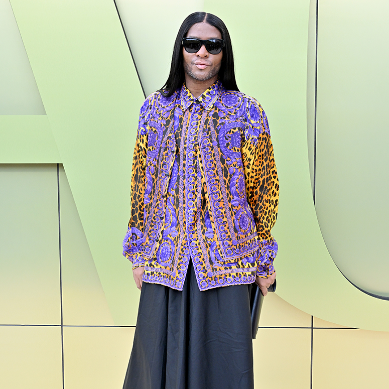 Law Roach attends the Versace FW23 Show at Pacific Design Center on March 09, 2023