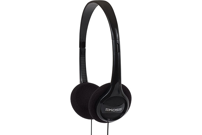 Black wired headphones