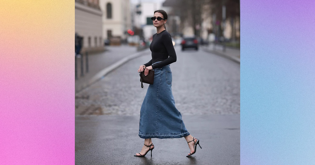 The Return of Long Jean Skirts is Here — And We're Into It